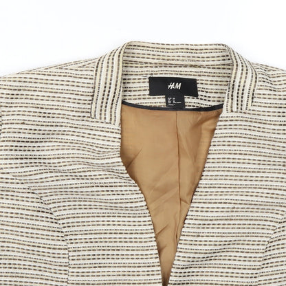 H&M Womens Beige   Jacket Blazer Size 12