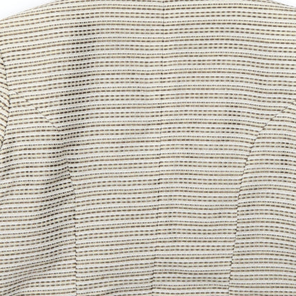 H&M Womens Beige   Jacket Blazer Size 12