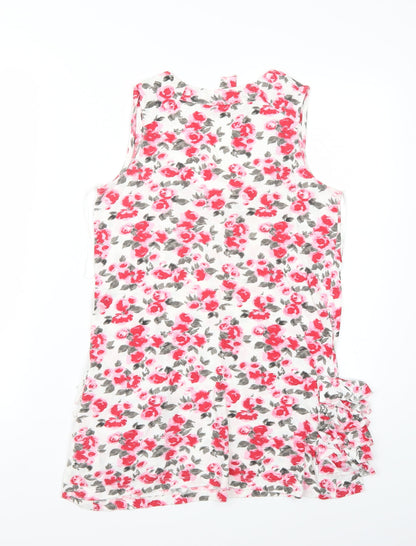 Denim Womens White Floral  Basic T-Shirt Size 8
