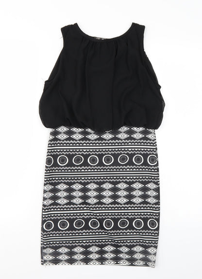 Preworn Womens Black  Rayon A-Line  Size S