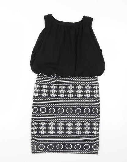 Preworn Womens Black  Rayon A-Line  Size S