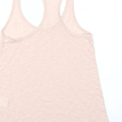 Womens UK Size XS H&M Pink Basic T-Shirt