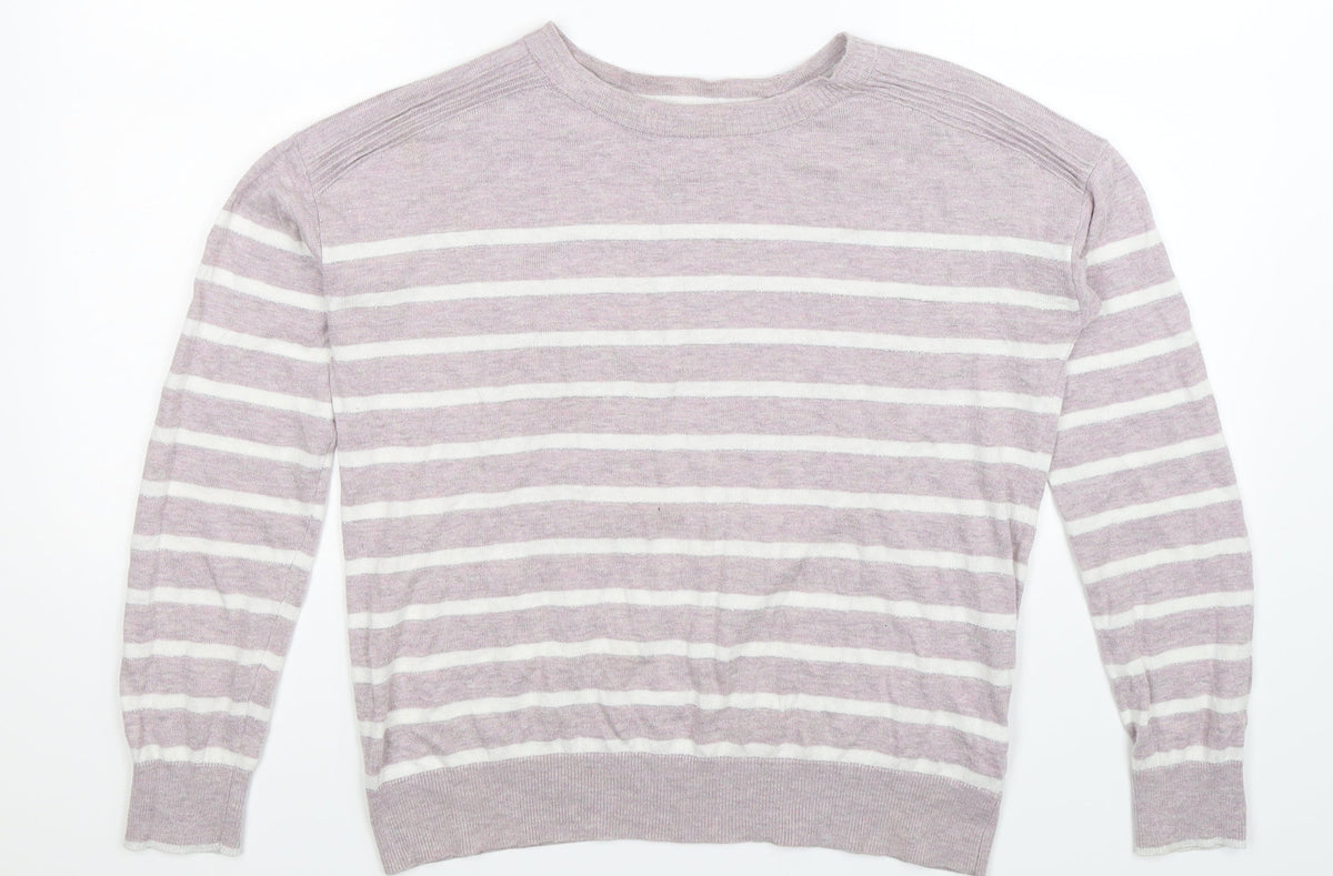 Next Womens Multicoloured Striped Knit Pullover Jumper Size 6  - Oversized