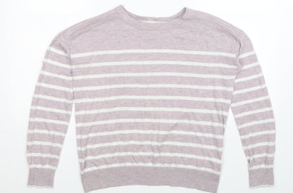 Next Womens Multicoloured Striped Knit Pullover Jumper Size 6  - Oversized