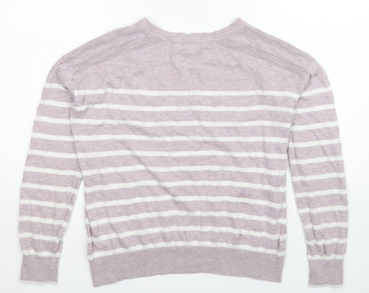 Next Womens Multicoloured Striped Knit Pullover Jumper Size 6  - Oversized