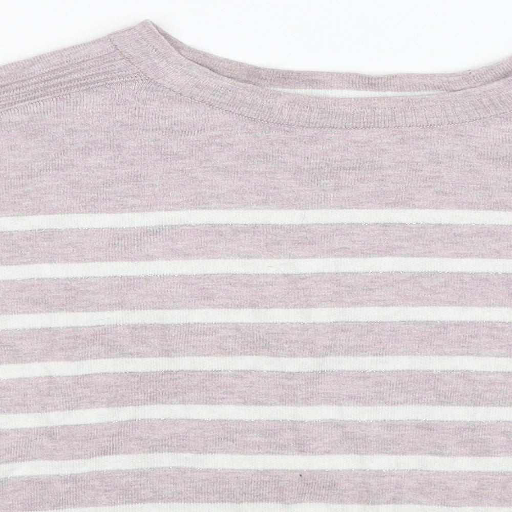 Next Womens Multicoloured Striped Knit Pullover Jumper Size 6  - Oversized