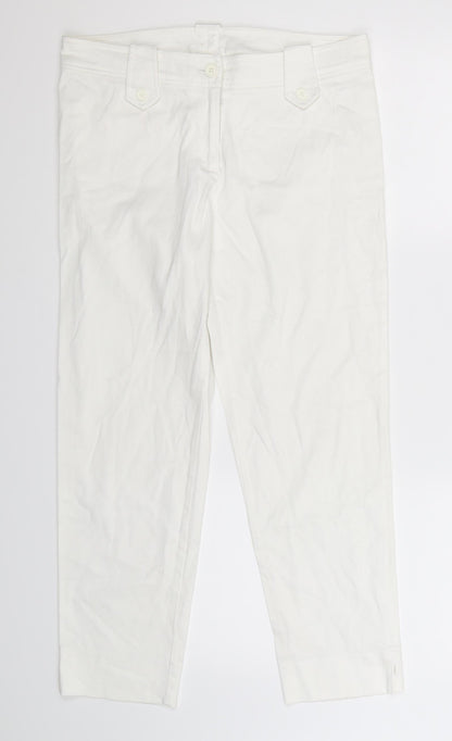 Womens UK Size 12 Libra Slim Fit  White Trousers