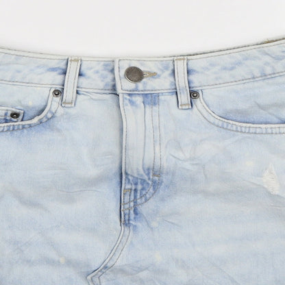 Divided Womens Blue  Denim A-Line Skirt Size 4  - Distressed