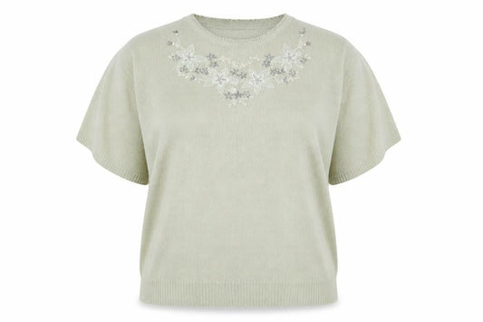 Womens UK Size 14 Berkertex Green Basic T-Shirt