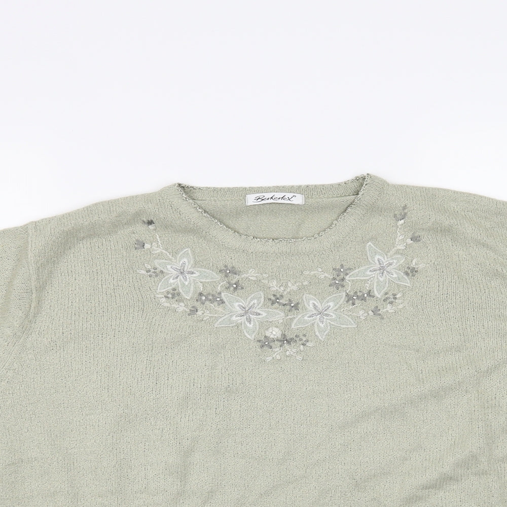 Berkertex Womens Green   Basic T-Shirt Size 14