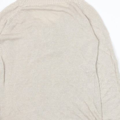 Lakeland Womens Beige  Knit Pullover Jumper Size 14
