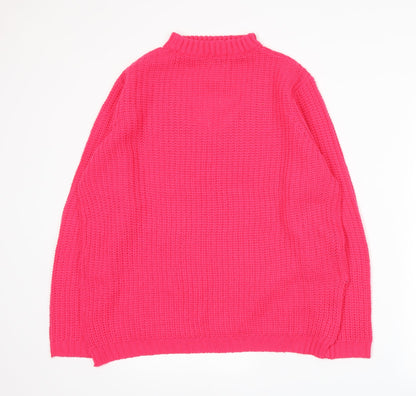 Lottie Womens Pink  Knit Pullover Jumper Size 12