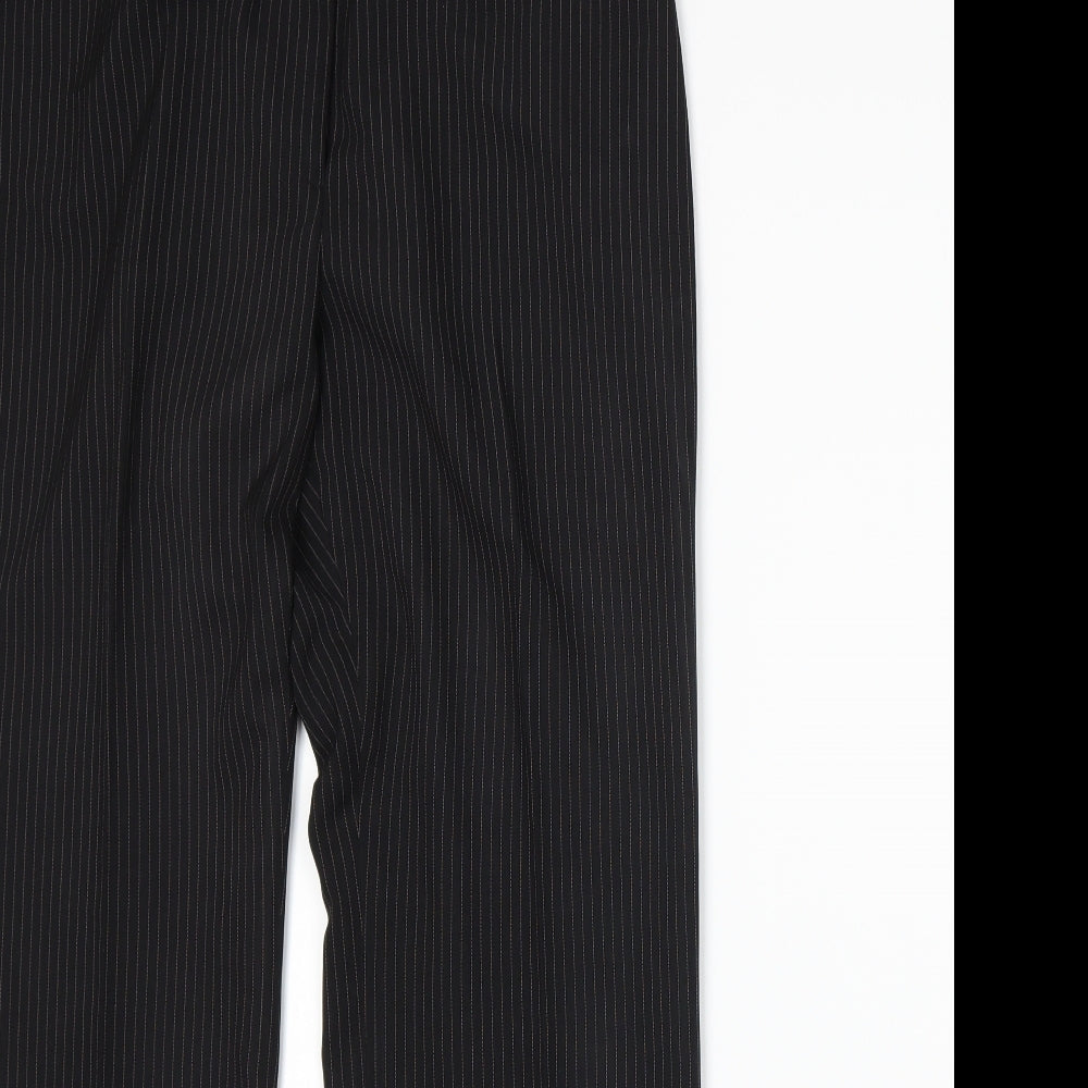 George Womens Black Striped  Trousers  Size 14 L28 in