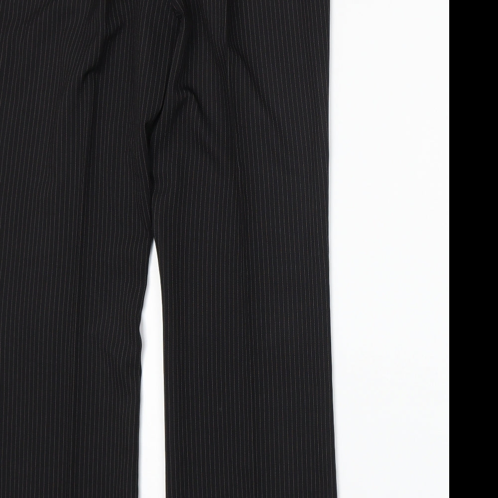 George Womens Black Striped  Trousers  Size 14 L28 in
