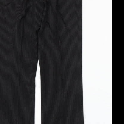 George Womens Black Striped  Trousers  Size 14 L28 in
