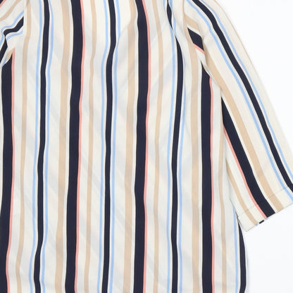 New Look Womens Multicoloured Striped  Basic Blouse Size 8