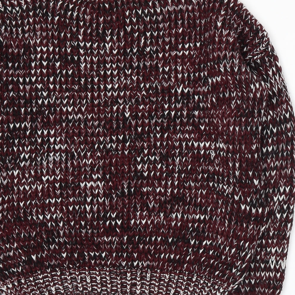 New Look Womens Red  Knit Pullover Jumper Size S