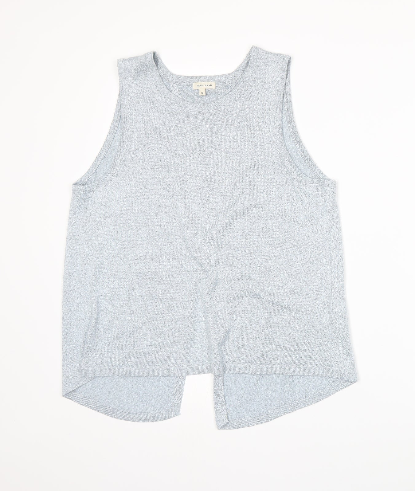 River Island Womens Blue  Knit Vest Jumper Size 10