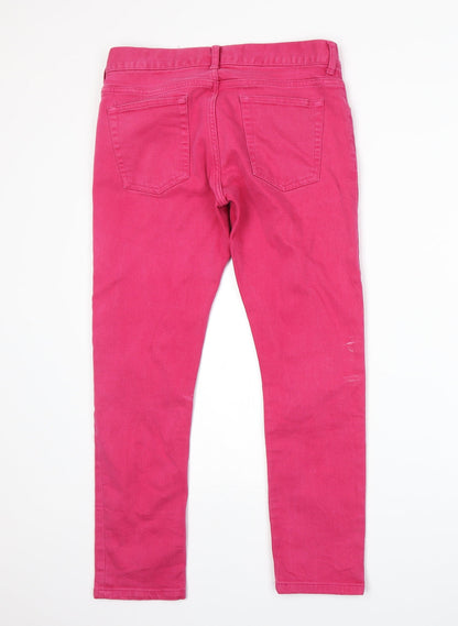 Womens UK Size 10 H&M Regular Fit Skinny Pink Jeans