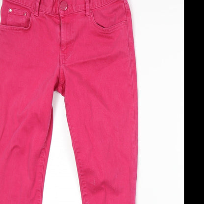 Womens UK Size 10 H&M Regular Fit Skinny Pink Jeans