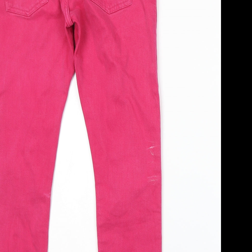 Womens UK Size 10 H&M Regular Fit Skinny Pink Jeans