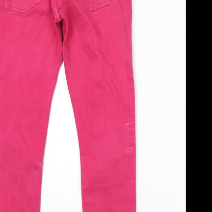 Womens UK Size 10 H&M Regular Fit Skinny Pink Jeans