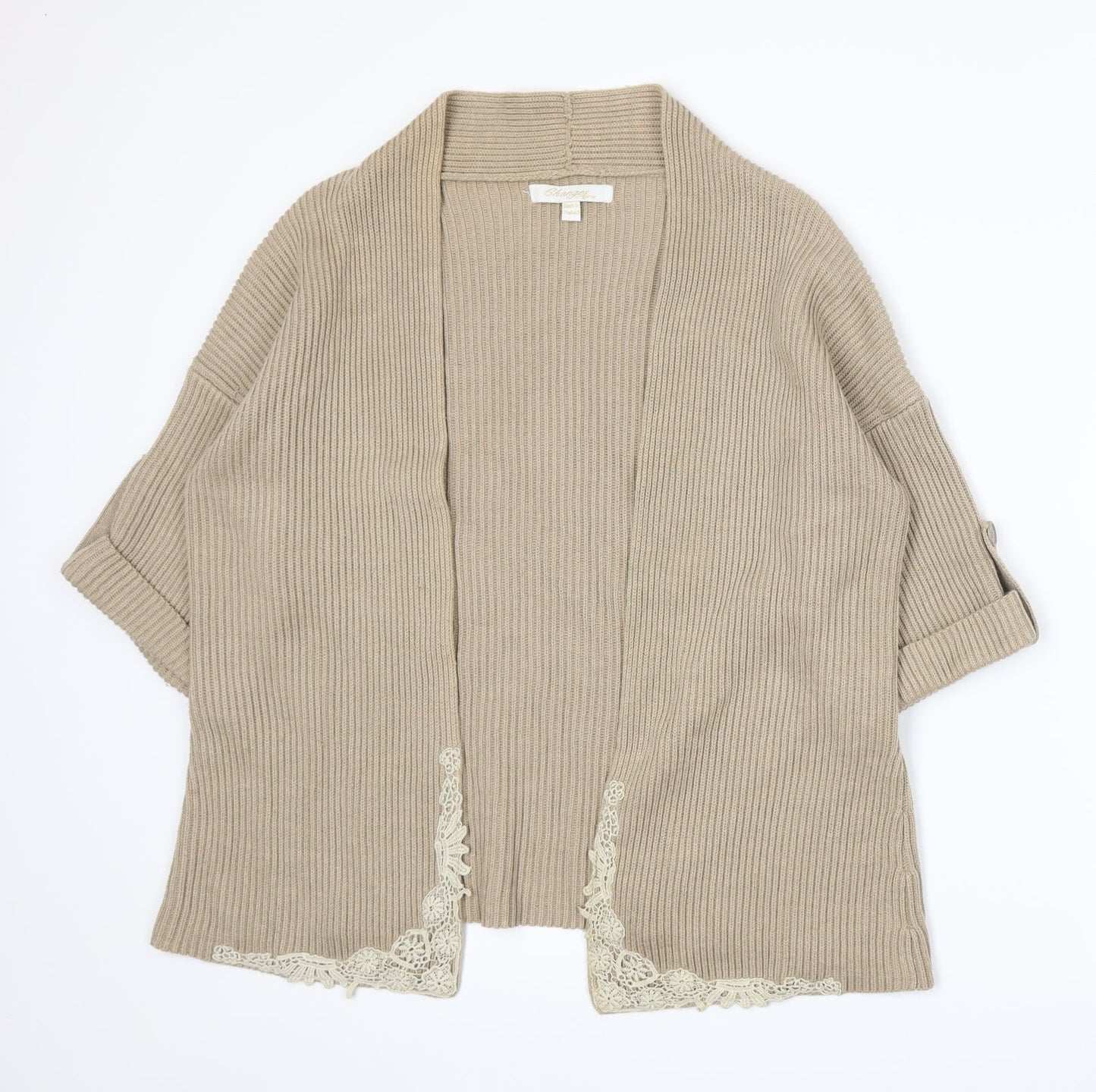 Changes By Together Womens Beige  Knit Cardigan Jumper Size 12