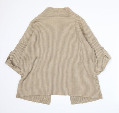 Changes By Together Womens Beige  Knit Cardigan Jumper Size 12