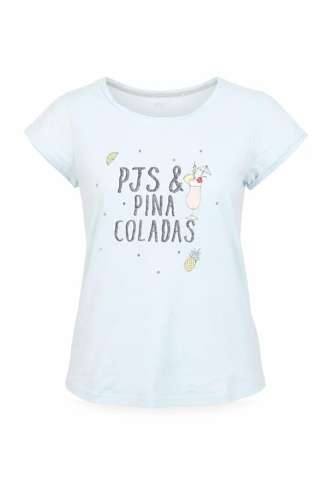 Womens UK Size 12 Peacocks Blue Basic T-Shirt
