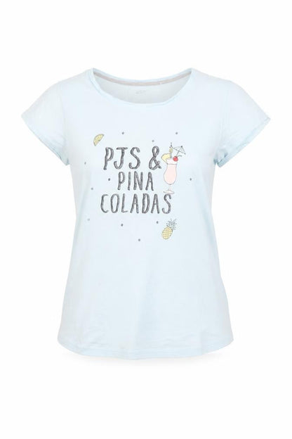 Womens UK Size 12 Peacocks Blue Basic T-Shirt