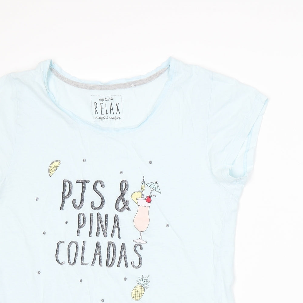 Peacocks Womens Blue   Basic T-Shirt Size 12