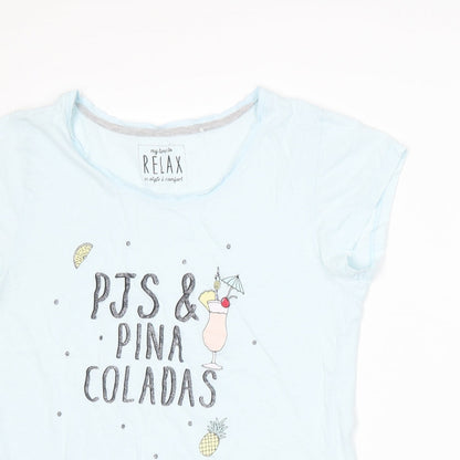 Peacocks Womens Blue   Basic T-Shirt Size 12