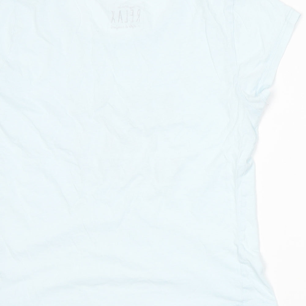 Peacocks Womens Blue   Basic T-Shirt Size 12