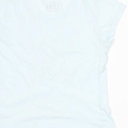 Peacocks Womens Blue   Basic T-Shirt Size 12