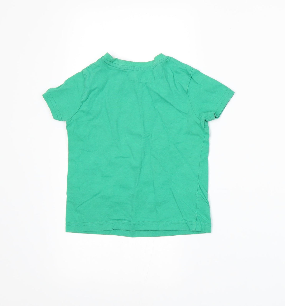 Primark Boys Green  Jersey Basic T-Shirt Size 2-3 Years
