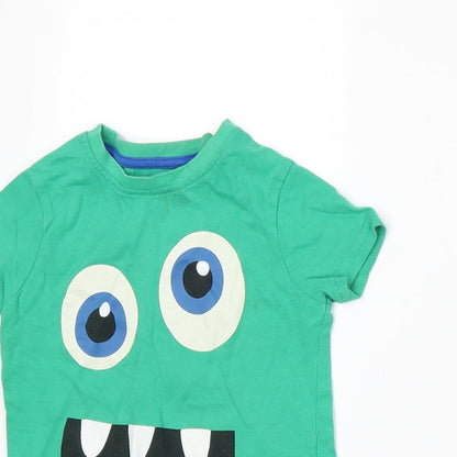 Primark Boys Green  Jersey Basic T-Shirt Size 2-3 Years