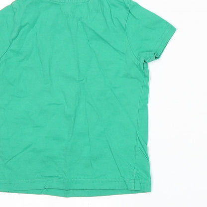 Primark Boys Green  Jersey Basic T-Shirt Size 2-3 Years