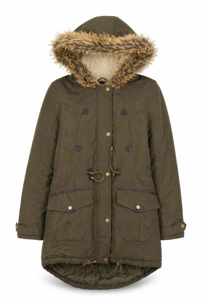 Womens UK Size 6 Dorothy Perkins Green Parka Coat