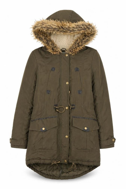 Womens UK Size 6 Dorothy Perkins Green Parka Coat