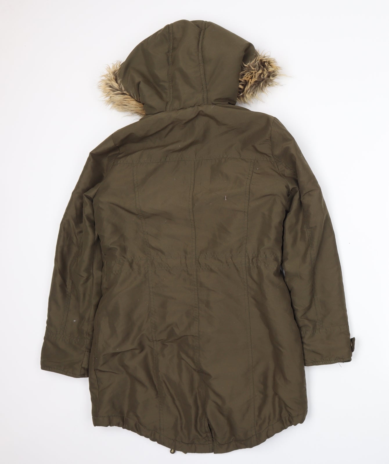 Womens UK Size 6 Dorothy Perkins Green Parka Coat