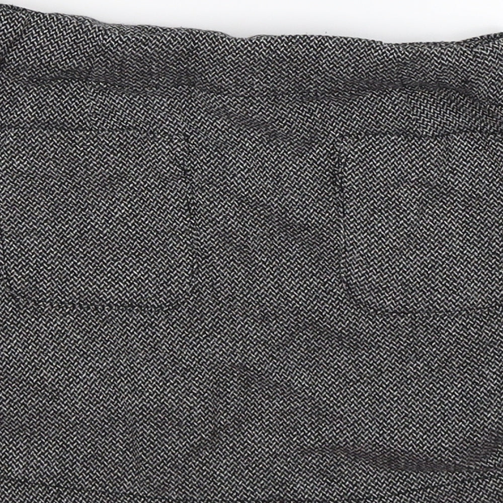 NEXT Girls Grey Herringbone Knit Pleated Skirt Size 10 Years