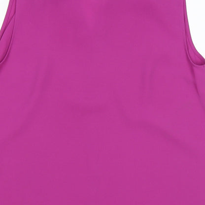 TU Womens Purple  Chiffon Tunic T-Shirt Size 12