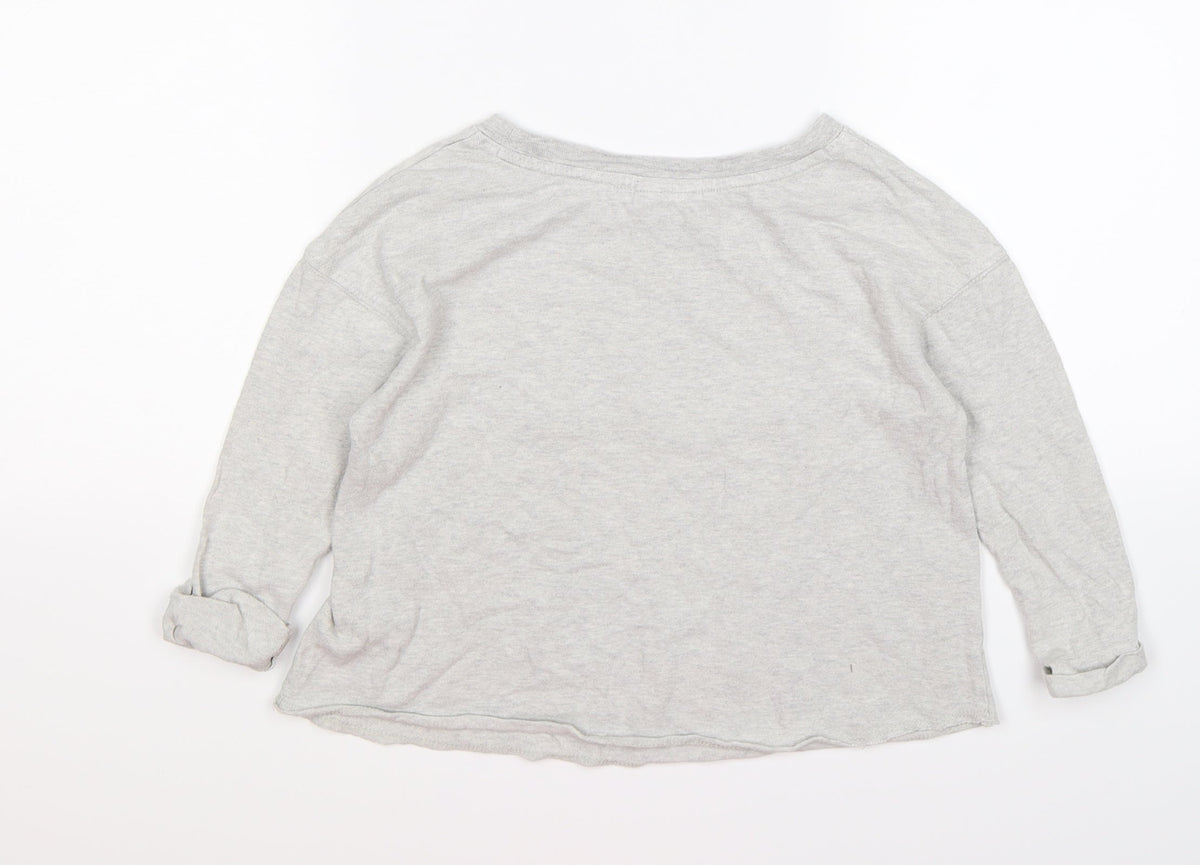 Next Girls Grey   Pullover Jumper Size 4 Years  - unicorn sequins