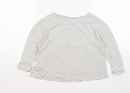 Next Girls Grey   Pullover Jumper Size 4 Years  - unicorn sequins