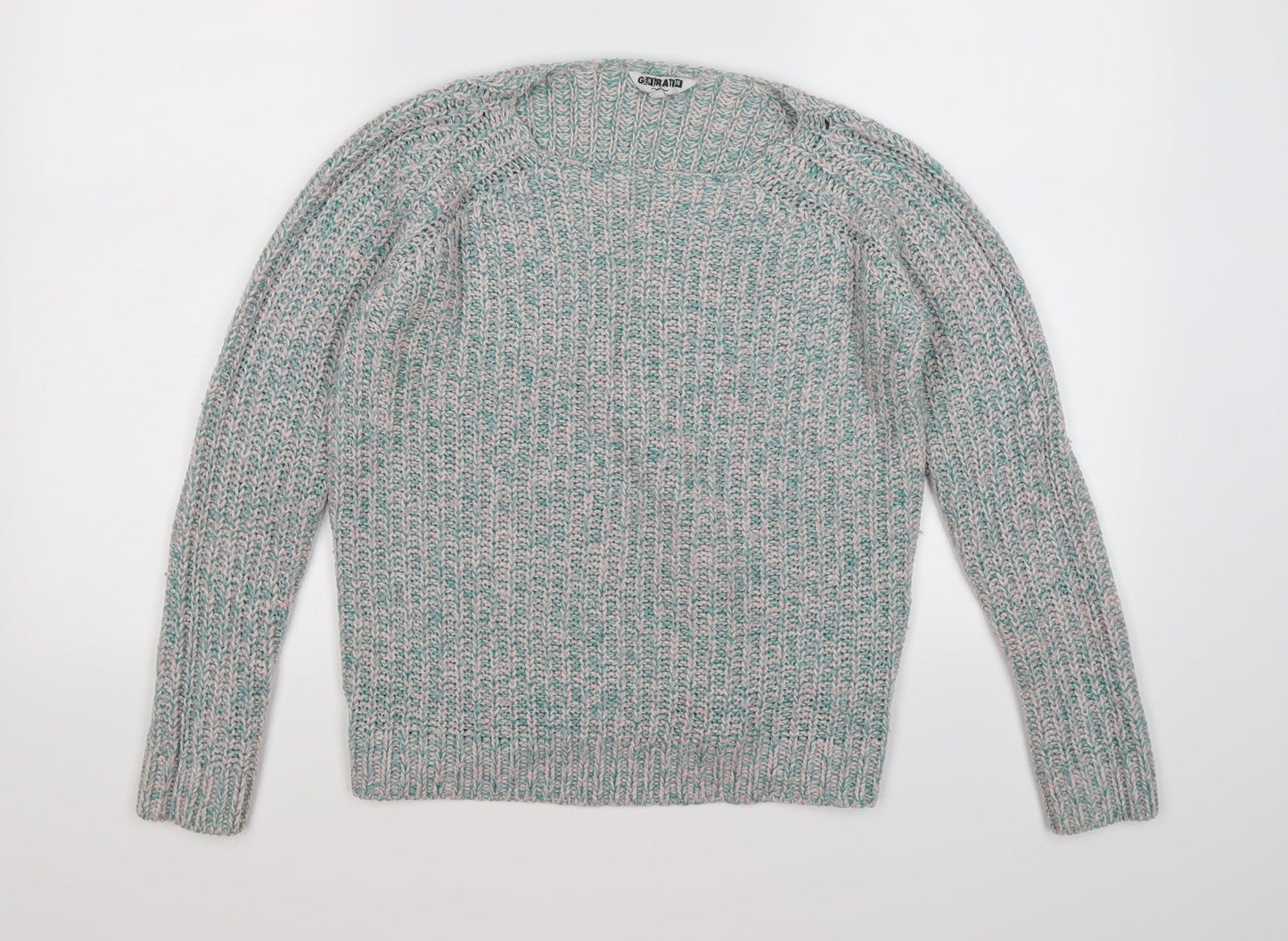 New Look Girls Green  Knit Pullover Jumper Size 10-11 Years