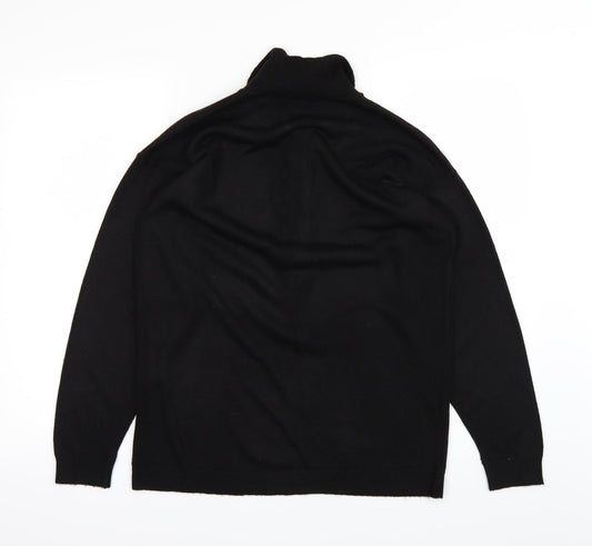 Womens UK Size 12 Littlewoods Black Basic Polo