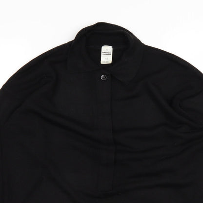 Womens UK Size 12 Littlewoods Black Basic Polo