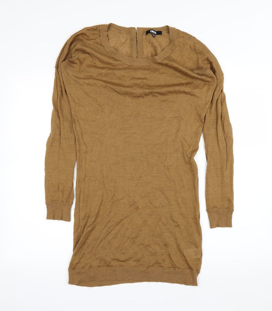 Womens UK Size 6 ASOS Brown Basic T-Shirt