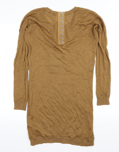 Womens UK Size 6 ASOS Brown Basic T-Shirt
