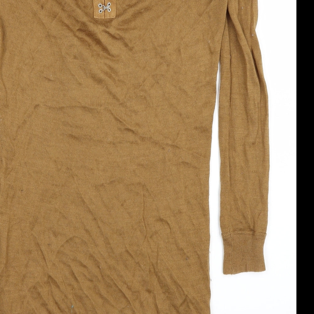 Womens UK Size 6 ASOS Brown Basic T-Shirt